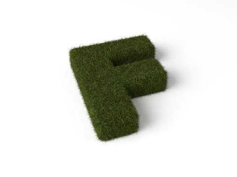 Grass letter F Stock Illustration