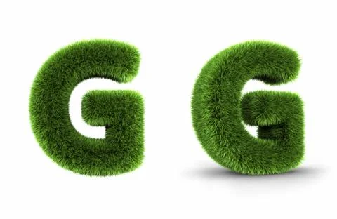 Grass letter g Stock Illustration