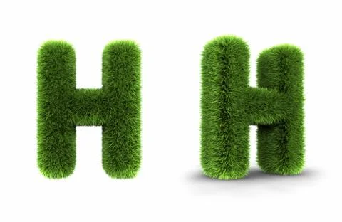 Grass letter h Stock Illustration
