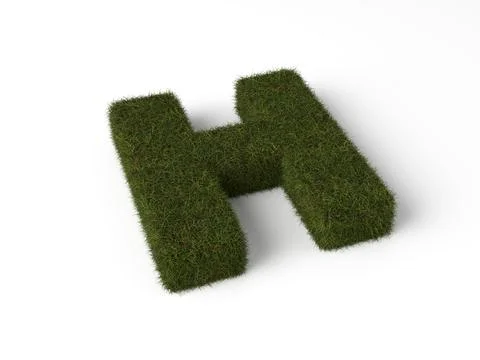 Grass letter H Stock Illustration