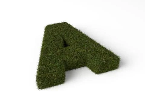 Grass letter A Stock Illustration