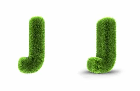 Grass letter j Stock Illustration