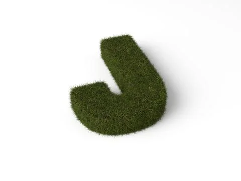 Grass letter J Stock Illustration
