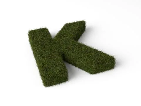 Grass letter K Stock Illustration