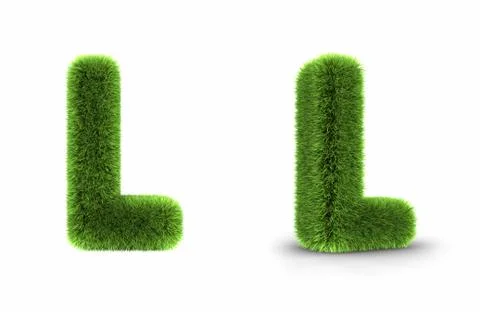Grass letter l Stock Illustration
