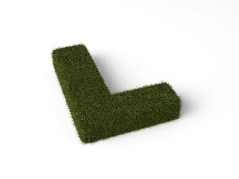 Grass letter L Stock Illustration
