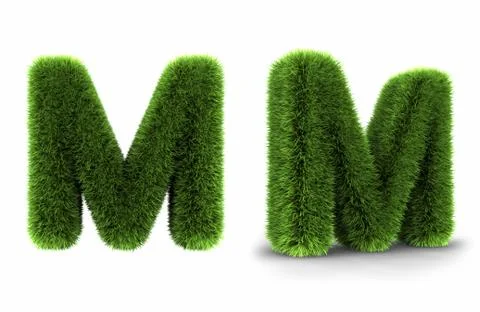 Grass letter m Stock Illustration
