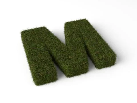 Grass letter M Stock Illustration