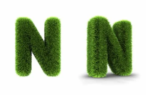 Grass letter n Stock Illustration