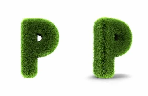 Grass letter p Stock Illustration