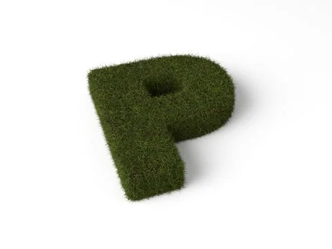 Grass letter P Stock Illustration