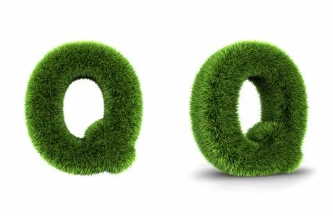 Grass letter q Stock Illustration