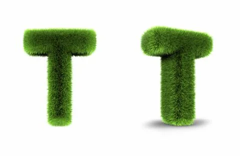 Grass letter t Stock Illustration