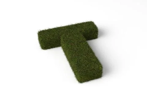 Grass letter T Stock Illustration