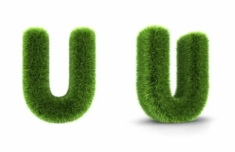 Grass letter u Stock Illustration
