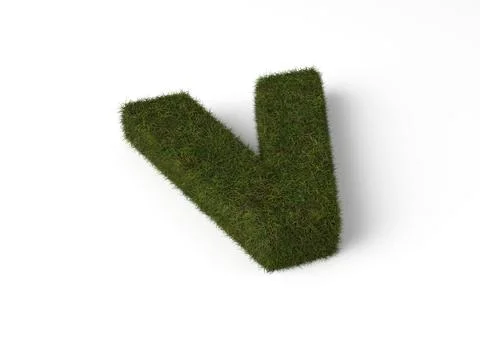 Grass letter V Stock Illustration