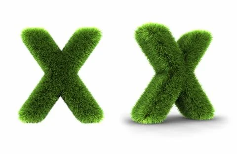 Grass letter x Stock Illustration