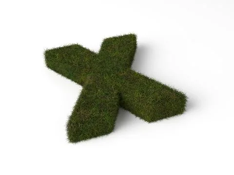 Grass letter X Stock Illustration