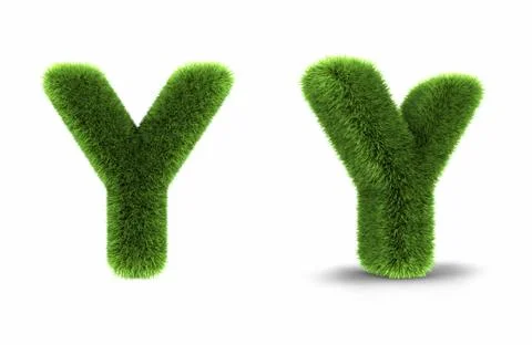 Grass letter y Stock Illustration