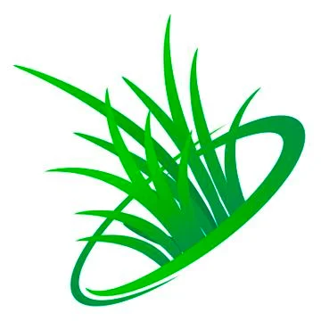 Grass logo design Stock Illustration