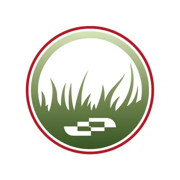Grass logo vector illustration design template Pro Vector Ilustração Stock
