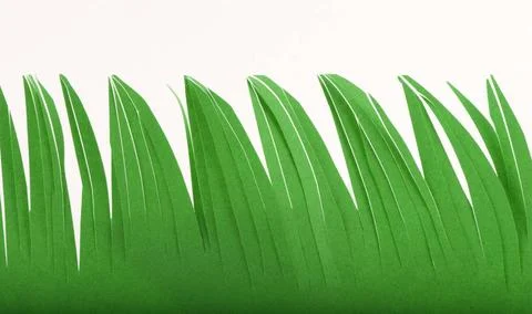 Grass made ??of paper Grass made ??of paper. Folded prigami stile ,model r... Stock Photos