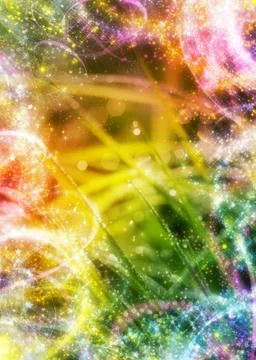 Grass with magic starry glows Stock-Illustration