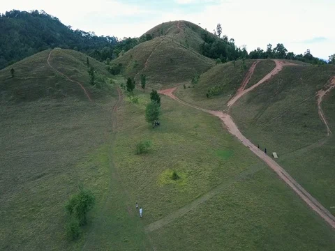 Grass Mountain is called Phu Khao Ya by the locals of Ranong Thailand. Stock Footage 77333410