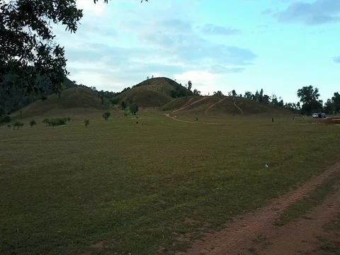 Grass Mountain is called Phu Khao Ya by the locals of Ranong Thailand. 스톡 동영상 77333423