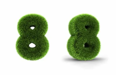 Grass number eight Stock Illustration