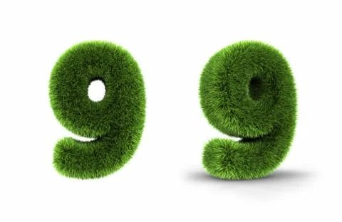 Grass number nine Stock Illustration