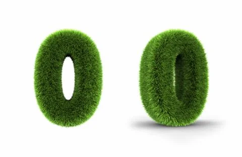 Grass number zero Stock Illustration