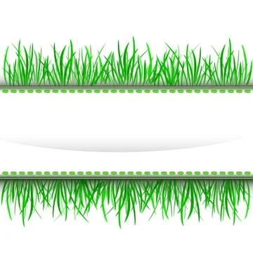 Grass outer green stripe frame vector illustration Stock Illustration