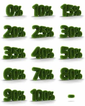 Grass percent tags 库存插图