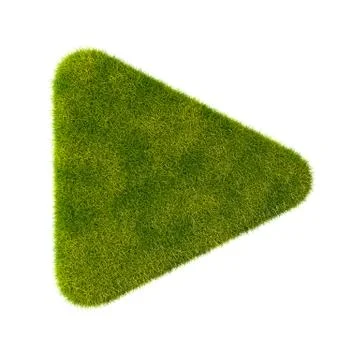 Grass play icon Stock Illustration