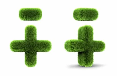 Grass plus and minus Stock-Illustration
