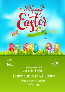 Grass Poster holiday Easter Stock Illustration