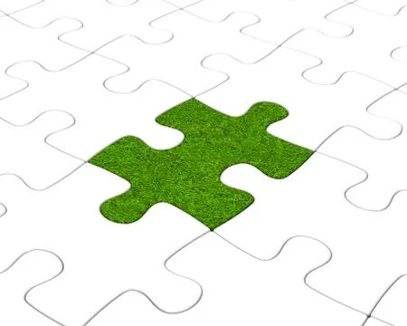 The grass puzzle Stock Illustration