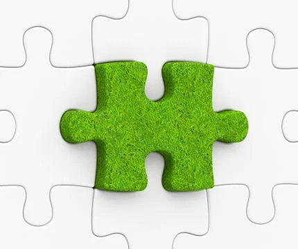 The grass puzzle Stock Illustration