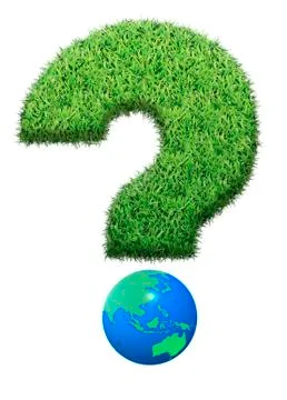 Grass question mark, illustration Stock Illustration