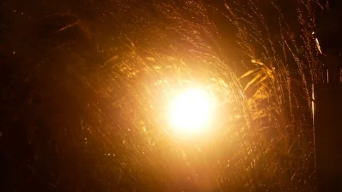 The grass in the rain in the lantern light Video stock 82865240