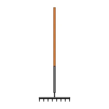 Grass rake cartoon vector illustration Illustration