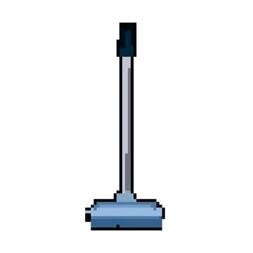 Grass rake pixel art vector illustration Stock Illustration