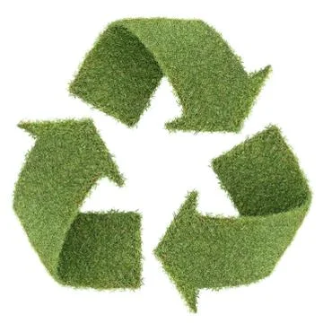 Grass recycle symbol Stock Photos