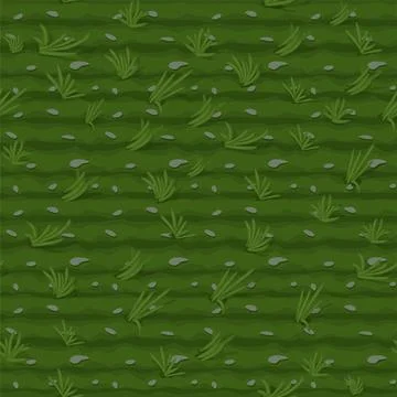 Grass seamless pattern, green field background for wallpaper. Stock Illustration