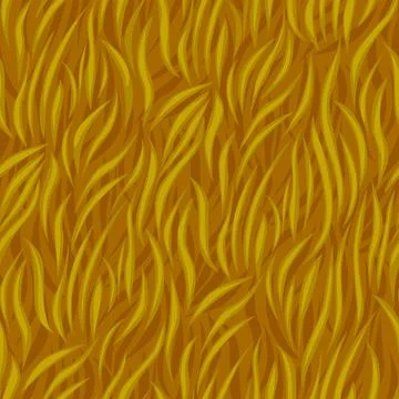Grass seamless pattern, texture of dry grass waves for wallpaper. Stock Illustration