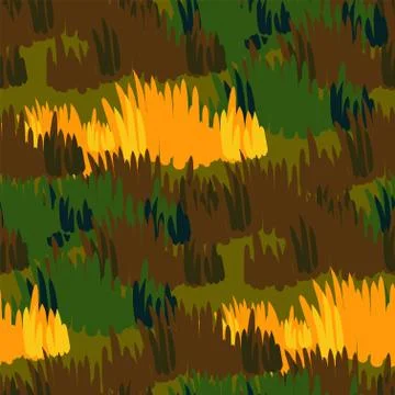 Grass seamless pattern vector floral design primitive scandinavian Illustrazione stock