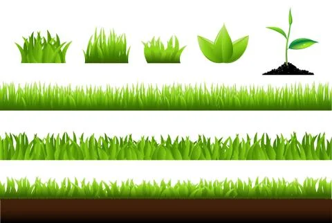 Grass set Stock Illustration