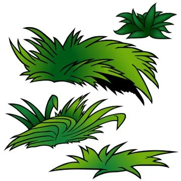 Grass Set Stock Illustration