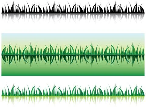 Grass with shadow - illustration Stock Illustration